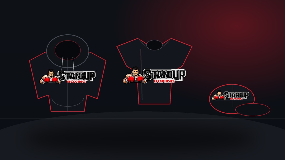 Stand Up Boxing branded shirt, hoodie and cap available from the Castle Hill gym